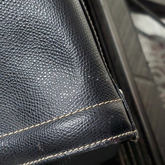 VINTAGE GIUDIT BLACK PEBBLE LEATHER BAG MADE IN ITALY - Picture 7 of 10